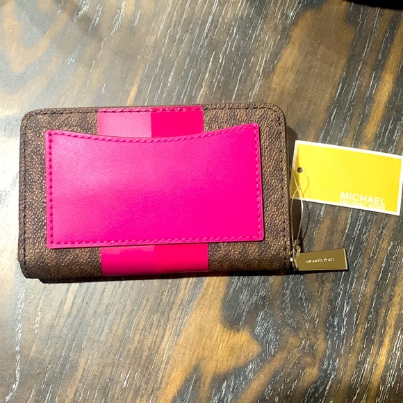 Michael Kors jet set zip around card case/wallet - Picture 2 of 6